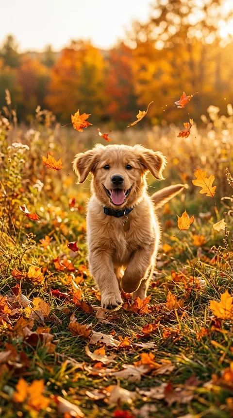 Golden Hour Puppy Reunion